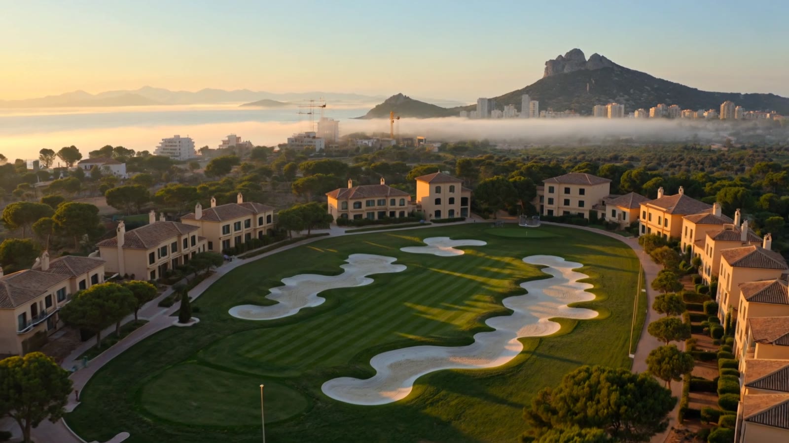Filmische visualisatie van een golfresort aan de Costa Blanca